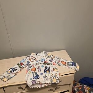 Kids Cartoon Print Jacket - White